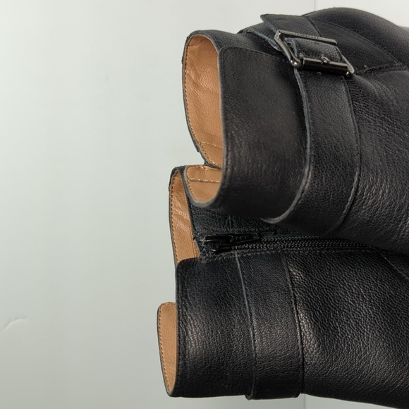 Vionic Alison Black Leather Ankle Bootie boots womans size 9W. EU 41 - Picture 12 of 16